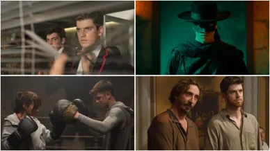 Miguel Bernardeau durante el rodaje de series