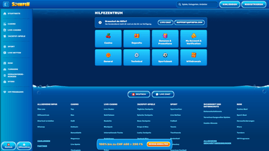 Spinfin Casino Schweiz support