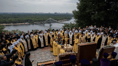 Урочистий молебень на Володимирській гірці