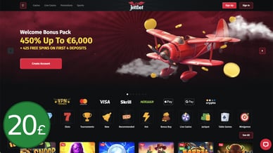 casino minimum deposit 20£