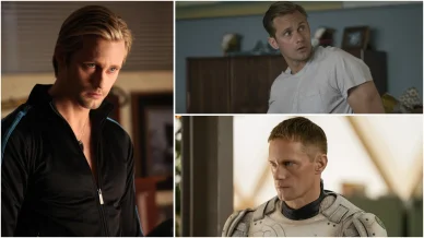 Alexander Skarsgård under inspelningen av serier Alexander Skarsgård under inspelningen av serier