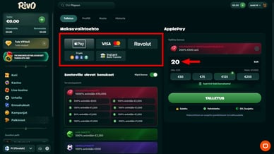 talletus casino Rivo