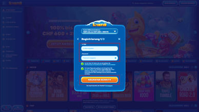 Spinfin Casino Register Final