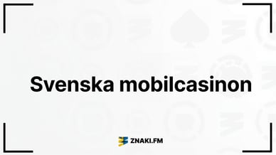 Text: Svenska mobilcasinon med Znaki FM:s logga