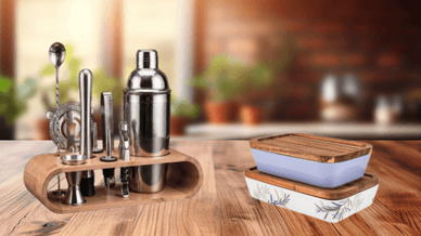 Професійний набір для приготування коктейлів та фарфорові форми для запекання