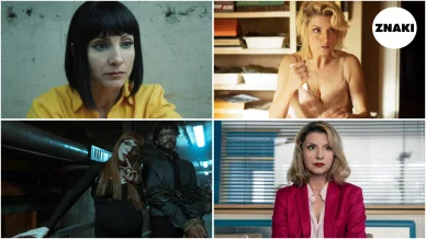 Najwa Nimri durante el rodaje de series