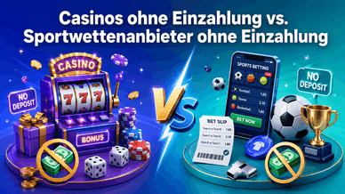 Casinos ohne Einzahlung vs. Sportwettenanbieter ohne Einzahlung Casinos vs. Sportwettenanbieter