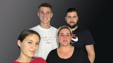 Benjamin Šeško starši sestra