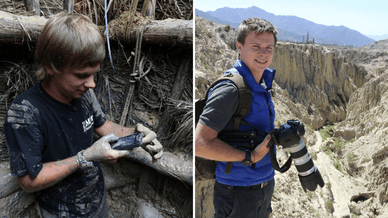 Дмитро Комаров під час експедиції