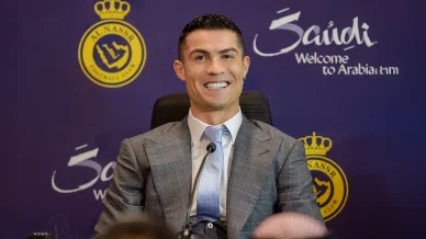 Cristiano Ronaldo at Al-Nassr press conference.​