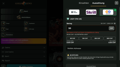 Goldzino Auszahlungen