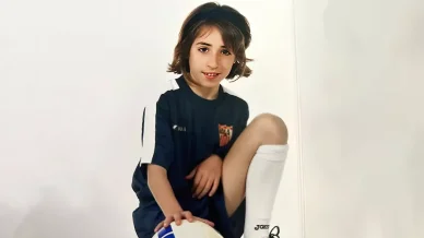 Olga Carmona en su infancia