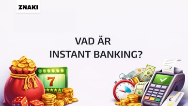 Vad är instant banking? - tematiskt foto med inskription
