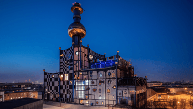 Spittelau in Wien – Außenansicht