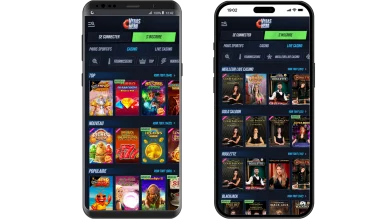Version mobile du VegasHero casino.