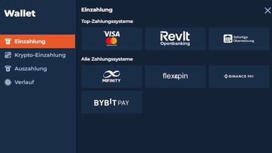 Deposit Casino Einzahlungen in Velwinscasino