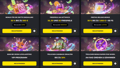 Weitere Boni Weitere Boni bei Casino Goldenstar