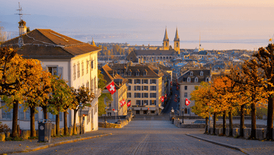 Genf im Herbst zur Zeit des Genfer Bettags