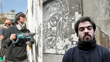 Os bastidores da arte de Vhils – o processo de criação de um retrato