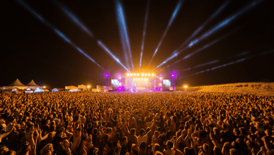 Atuação noturna no Festival do Crato