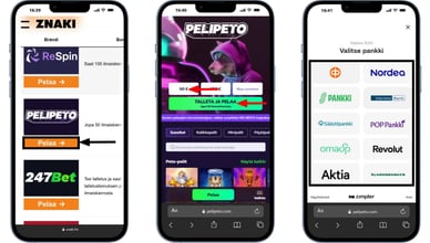 zimpler casinot talletuksen