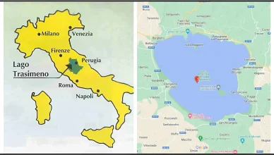 Mappa del Lago Trasimeno Umbria Lago Trasimeno