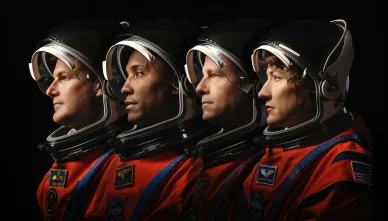 Mission Artemis II équipage complet : Reid Wiseman, Victor Glover, Christina Koch et Jeremy Hansen.