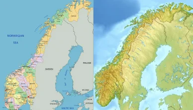 Norvegia cartina