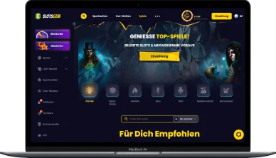 Spieleauswahl im Slotsgem Casino