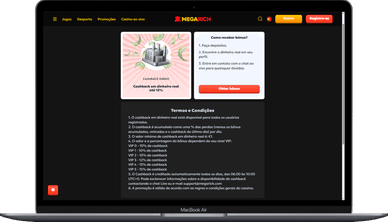 Cashback casino online MegaRich Cashback casino online