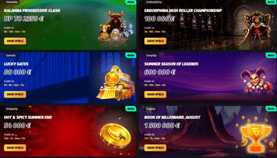 Turniere im Winshark Casino