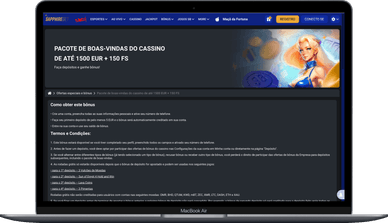Bónus de boas-vindas no SapphireBet