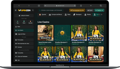 Casino online com dealer ao vivo no Spinzen