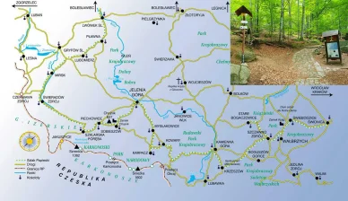 Szlak Papieski — mapa Mapa — Szlak Papieski