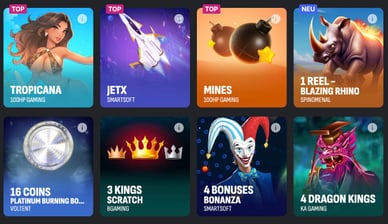 Sofort-Spiele Sofortspiele in Casino Fonbet