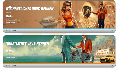 Turniere Turniere im Vegasino Casino