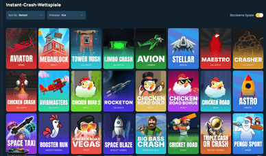 Instant-Crash Wettspiele Fortunejack 