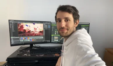 Guillaume Broche travaillant sur les environnements de Clair Obscur : Expedition 33.