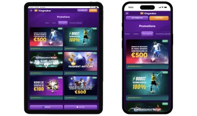 Kingmaker casino bonus paris sportifs