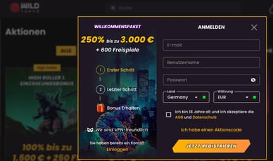 Wild Tokyo Casino mit Bonus 250%