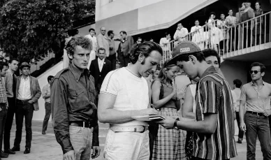 Edukacja Daniel Olbrychski and Andrzej Wajda at the Lubuskie Film Festival, circa 1970
