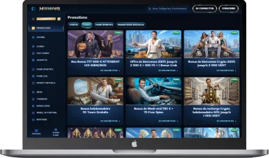 Offres de bienvenue sur Millioner Casino.