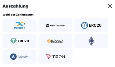 Auszahlungsmethoden Casino Auszahlung Megarichcasino