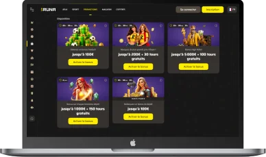 Promotions Runa Casino avec bonus disponibles.
