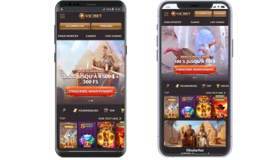 Interface mobile Vicibet.