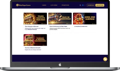 Bonus de bienvenue RubyVegas.