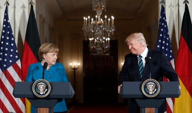 Angela Merkel und Donald Trump 