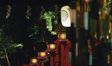 貴船神社のライトアップ 御神体灯明貴船神社