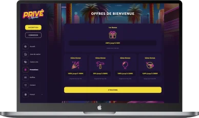 Promotions bonus sur Prive Casino.