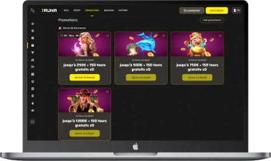 Bonus de bienvenue Runa Casino avec offres de dépôt.
